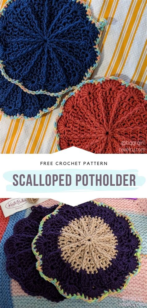 Ideal for everyday use and for gift giving! Thick Crochet Potholders Free Patterns