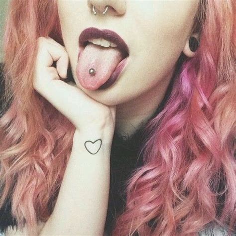 tongue piercing on tumblr