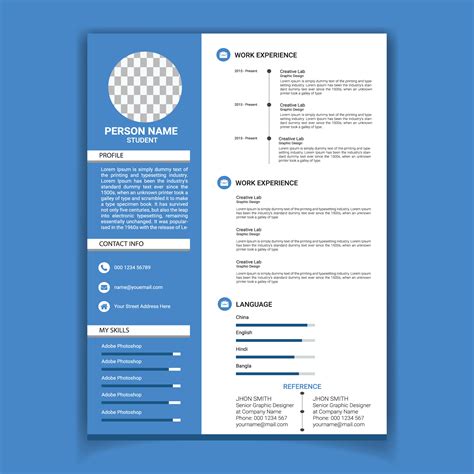 Blue Resume Template