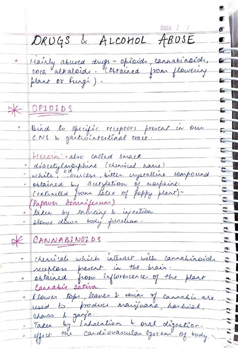 Biology Class 12th Chapter 8 Human Health And Disease Handwritten