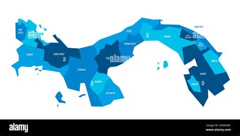 Panamá Mapa político de divisiones administrativas provincias Plano
