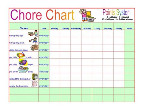 Get Our Sample Of Childrens Chore Chart Template Chore Chart Chore