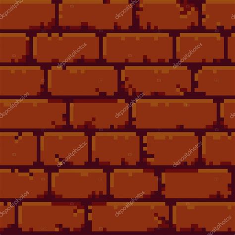 Pixel Art Brick Wall Texture With Old And Cracked Bricks Premium Vector My XXX Hot Girl