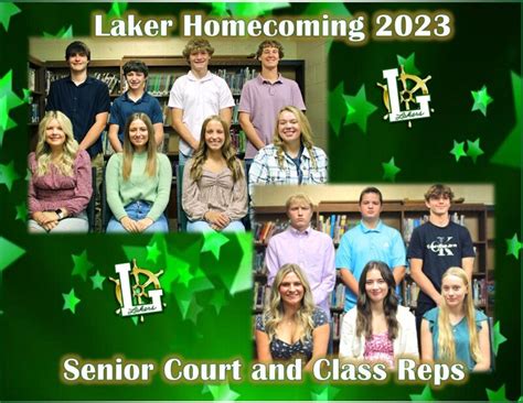 2023 Homecoming Court Class Reps Laker School District Elkton