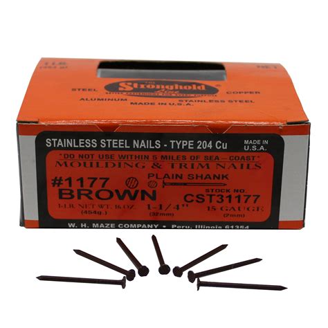 Russet Clendenin Brothers Stainless Steel Trim Nails 1lb Box Nails