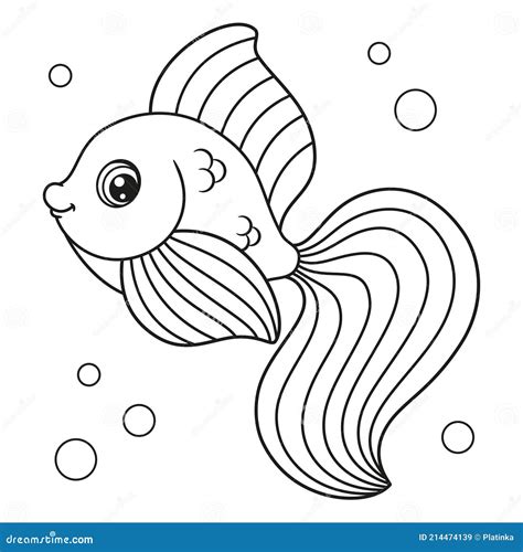Cute Cartoon Fish Coloring Page CartoonDealer Com
