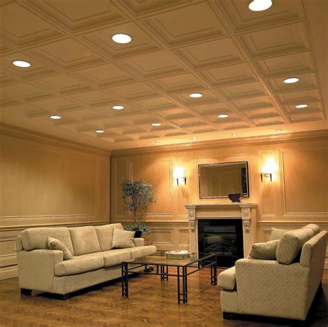 Drop ceilings, also known as a suspended ceiling, offer many advantages over drywall. USG Elegance coffered ceiling panels make achieving ...