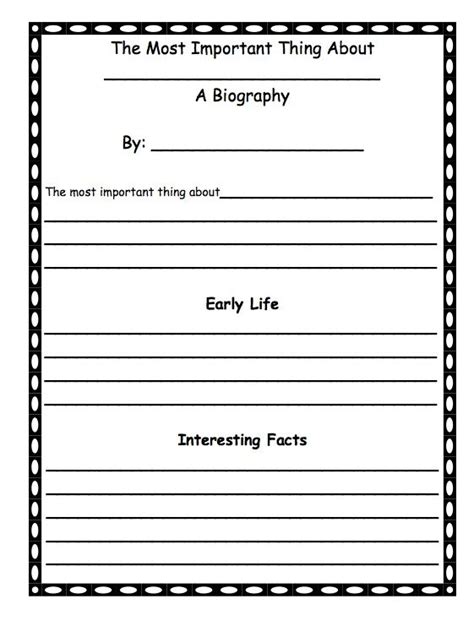 The Important Book Template Printable Printable Templates