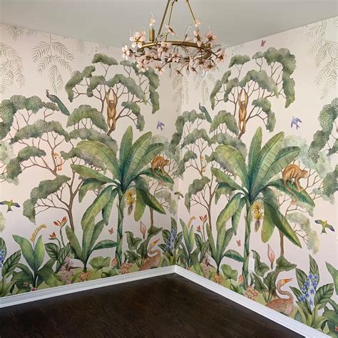 Jungle Wallpaper Mural Jungle Wallpaper Mural Wallpaper Painting