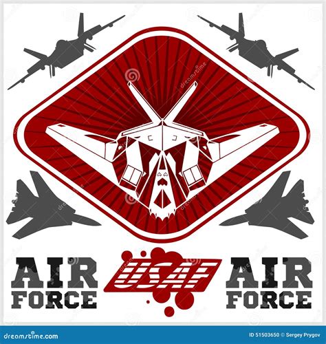 Us Air Force Military Design Vector Stock Vector Illustration Of