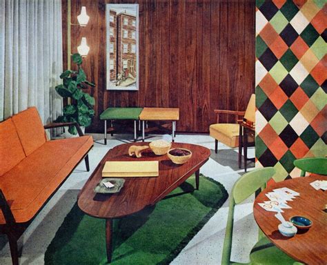 1950s Wonderful Rich Colours With The Designers Friend Teak Wood