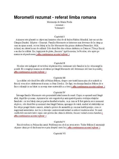 Telecharger Referat Morometii Vol 1 Brainly