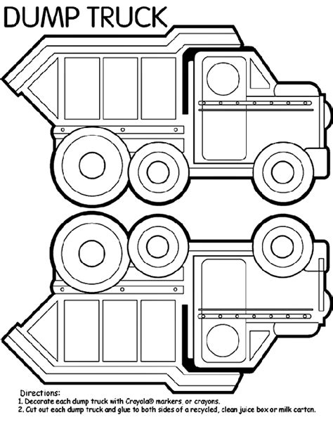 Coloring garbage truckng sheets amazing page printable mike. Dump Truck Box | crayola.com.au