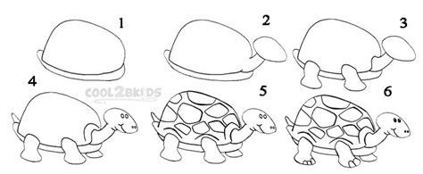 To draw a cartoon turtle, draw an oval, with a flatter oval slightly underneath of it. How To Draw a Turtle (Step by Step Pictures) | Cool2bKids