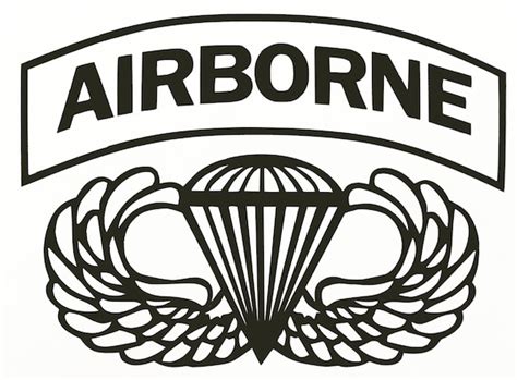 Airborne Vinyl Decal With Wings Symbol Etsy