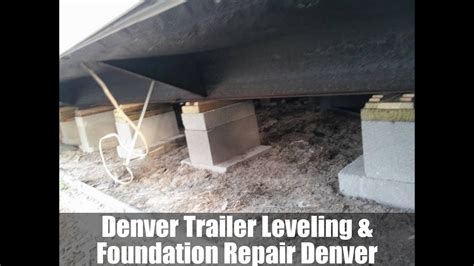 There are many ways to do this but it's something that you really can't do on your own. Mobile Home Leveling Denver - YouTube