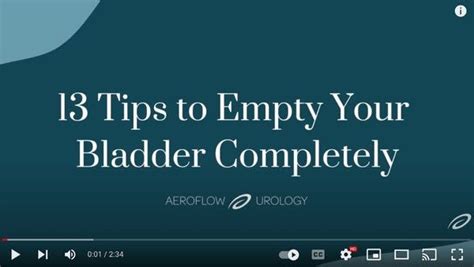 How To Empty Your Bladder Completely