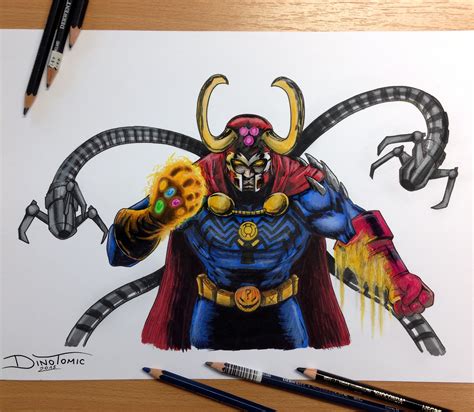 17 Villains Combined Into One Pencil Drawing By Atomiccircusdeviantart