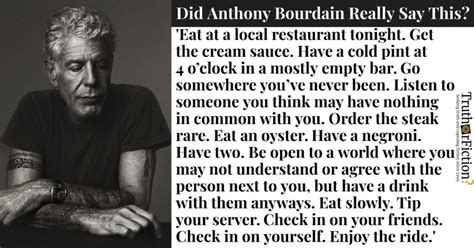 Anthony Bourdain Have A Negroni Quote Truth Or Fiction