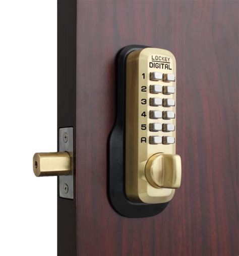Lockey M210 Keyless Mechanical Digital Deadbolt Door Lock Satin Brass
