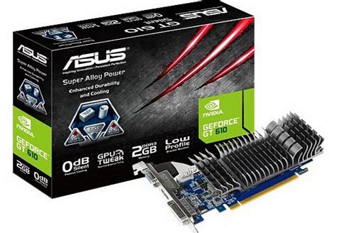 Asus Geforce Gt 610 Silent Nvidia Graphics Card 2gb Ddr3 Pci Express