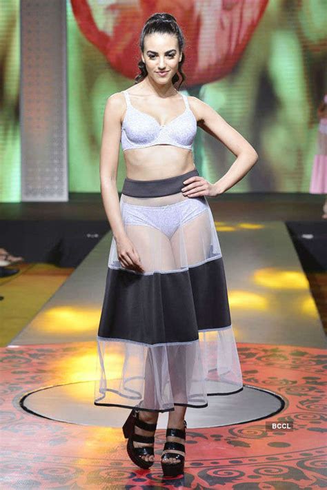 A Model Walks The Ramp During Triumph Lingerie Fashion Show Held In Mumbai On May 04 2016