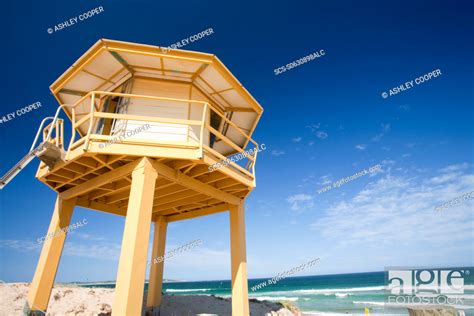 A Lifeguards Lookout Tower On A Beach On The Outskirts Of Sydney