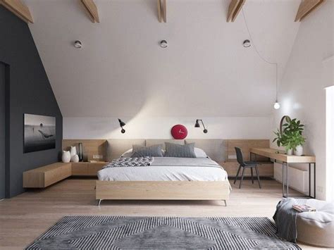 Eine dachgeschosswohnung hat besonders einen vorteil: Geräumiges Schlafzimmer mit Dachschräge | Remodel bedroom ...