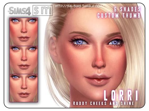 The Sims Resource Ruddy Cheeks And Shine By Screaming Mustard Sims 4