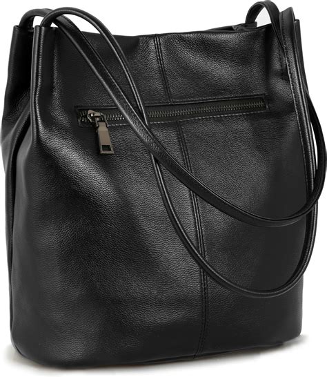 Iswee Genuine Leather Shoulder Bags Purse Totes Hobo Bucket
