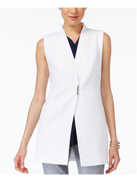 alfani womens white sleeveless vest casual top 12