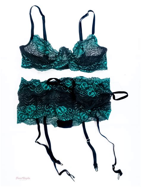 payton preslee black and green lingerie set fans utopia