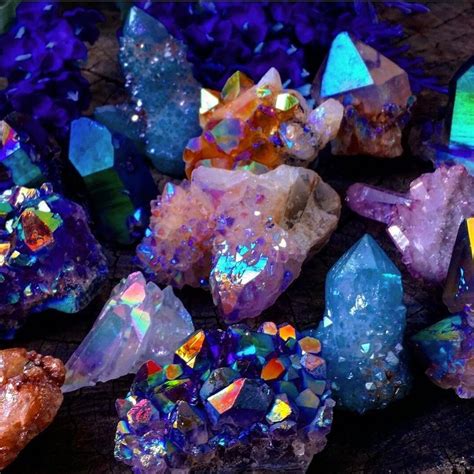 Crystals Minerals Gemstones Gems Cluster Stones Purple