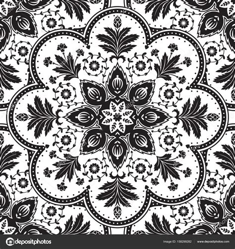 Victorian Pattern Black White Vintage Victorian Pattern