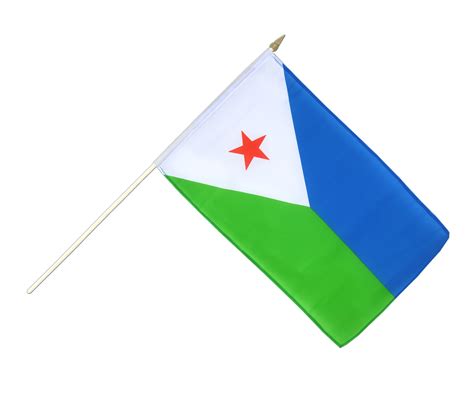 These two colors are light blue and under it there is the green color band. Hand Waving Flag Djibouti - 12x18" - Royal-Flags