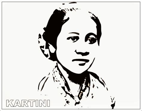 Colouring Mewarnai Gambar Ibu Kartini Untuk Diwarnai Download