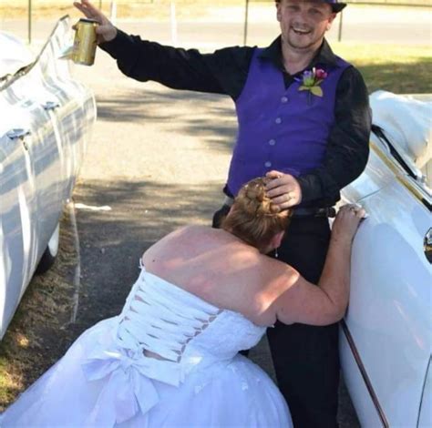 when will people learn this is too trashy for wedding photos 9gag