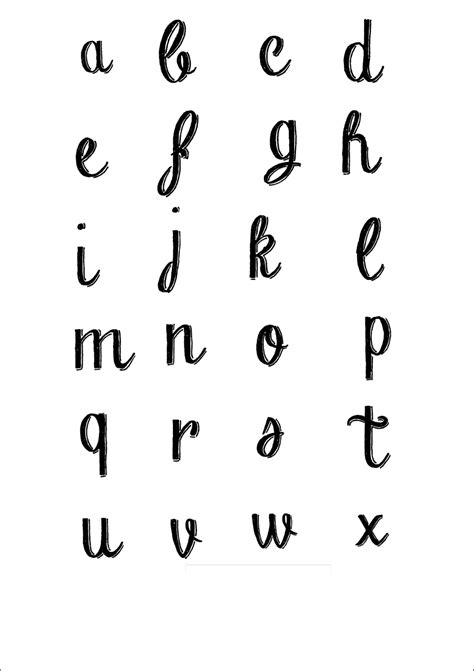 Alfabeto Lettering Maiúsculo E Minúsculo