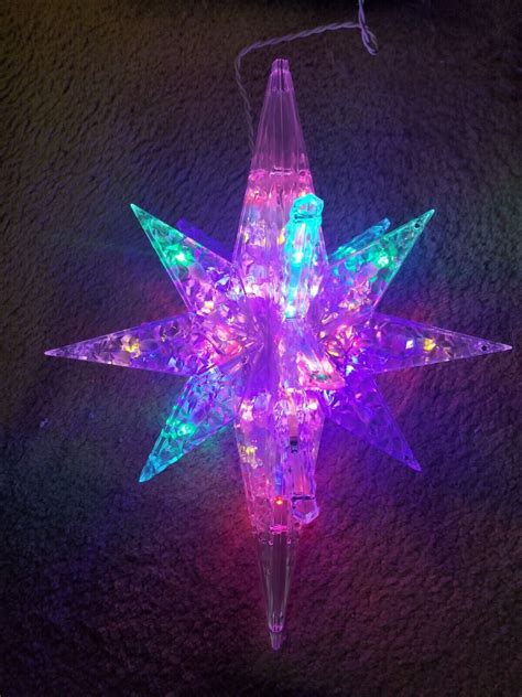 Led Lighted 3d Moravian 19 Bethlehem Star Twinkling Multi Color Lights