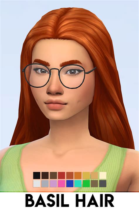 The Sims 4 Maxis Match Custom Content — Imvikai Basil Hair By Vikai