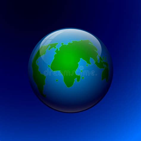 Globe On A Blue Background Vector Illustration Stock Vector