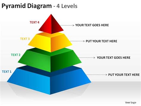 Rectangular Pyramid Diagram 4 Levels Ppt Slides Diagrams Templates