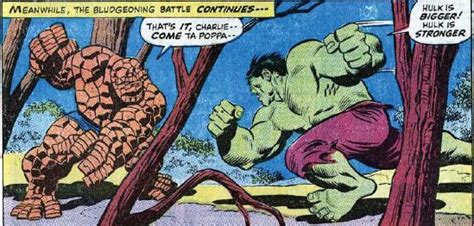 Silver And Bronze Age Subjects Which Is The Best Hulk Versus Thing Fight