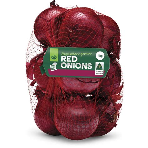 Woolworths Red Onions 1kg Bag Bunch