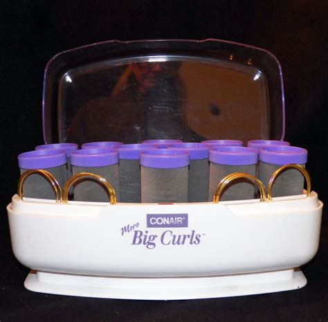 conair more big curls 12 purple hot curlers rollers chv12n pageant wedding prom hot curlers