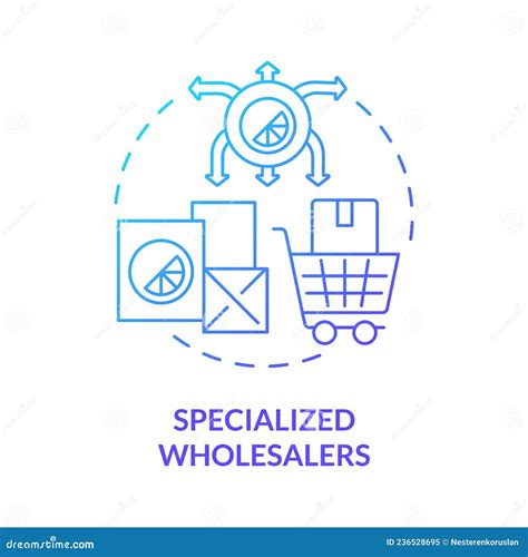 Specialized Wholesaler Blue Gradient Concept Icon Stock Vector