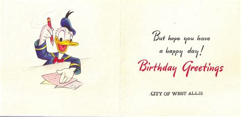 Donald Duck Birthday Card Collectors Weekly
