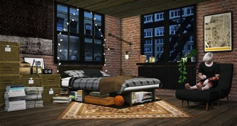 Industrial Rustic Bedroom Update At Mxims Via Sims 4 Updates Check More