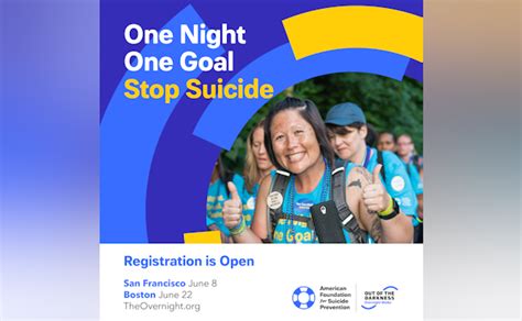 The American Foundation For Suicide Prevention Hosts Overnight Walk To