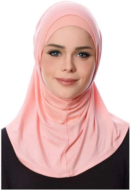 White Muslim Women Pure Cotton 2 Piece Al Amira Hijab Usa Seller 15 Colors Ebay